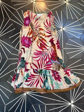 TAJ by Sabrina Krippa silk mini dress, size XS